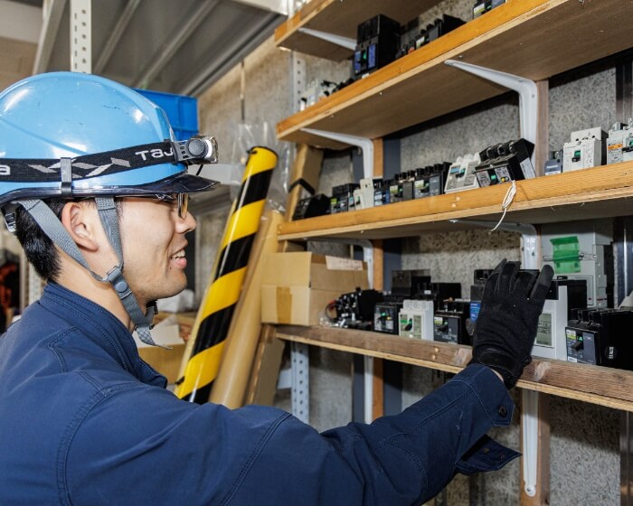 確認している様子